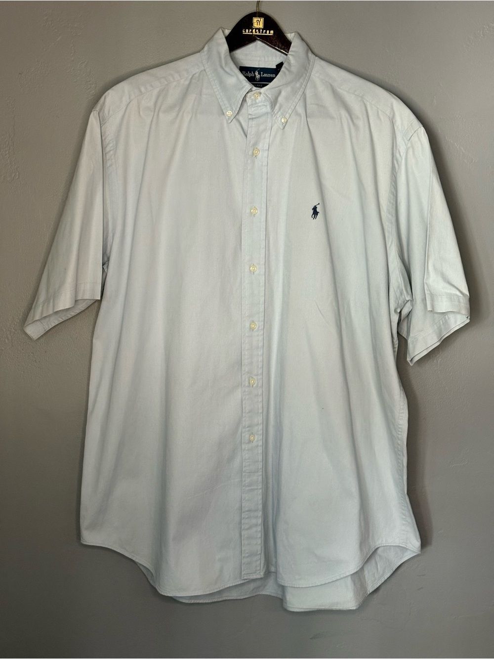 Ralph Lauren Light Blue Blake Short Sleeved Button Up - Size XL
